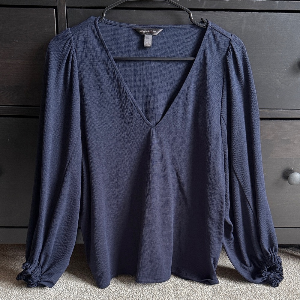 Banana Republic navy blue blouse
